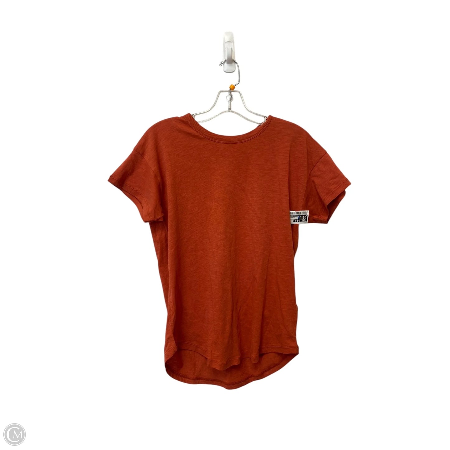 Top Short Sleeve Basic By Madewell In Orange, Size: M