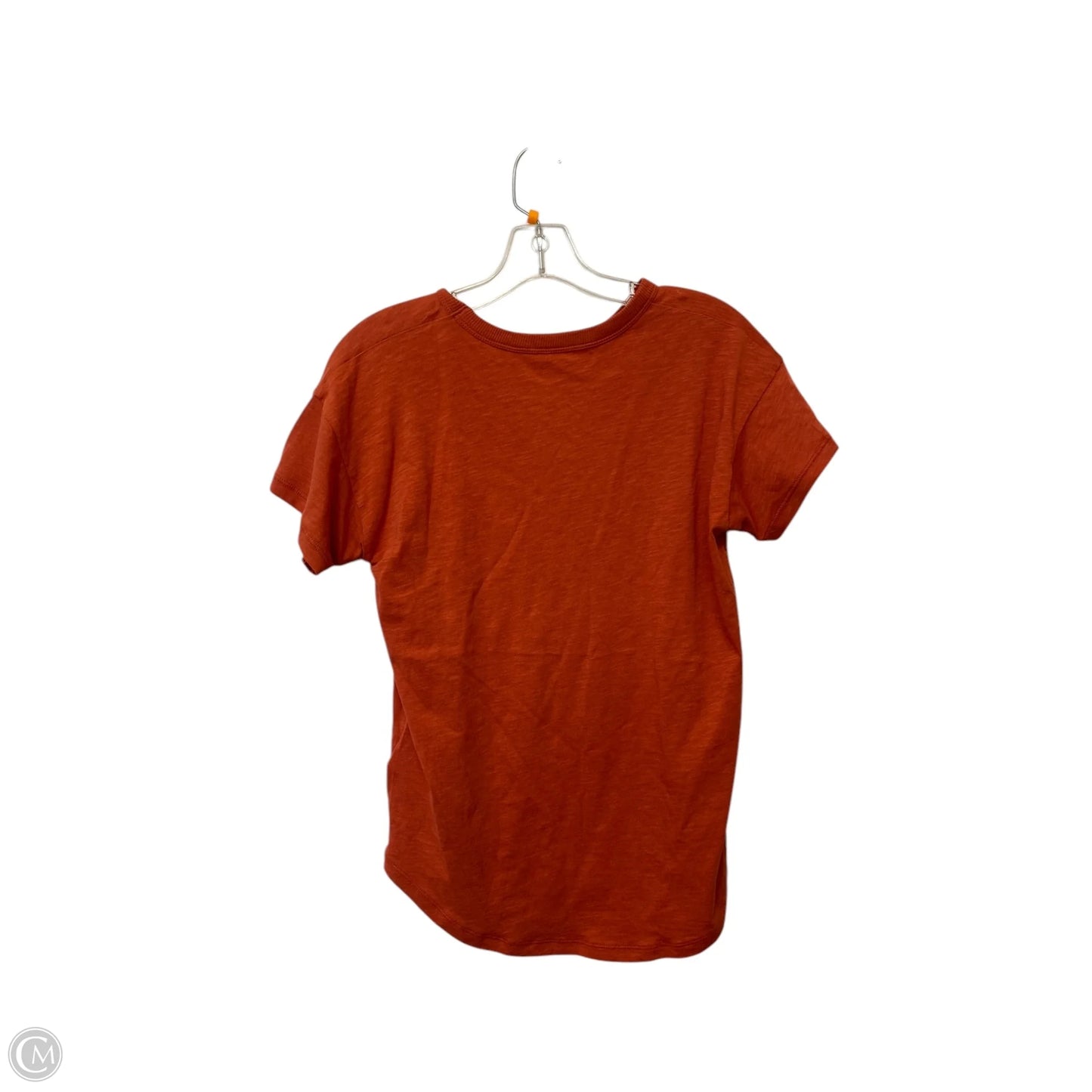 Top Short Sleeve Basic By Madewell In Orange, Size: M