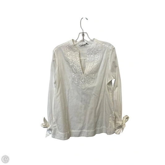 Top Long Sleeve By Trina Turk In White, Size: M