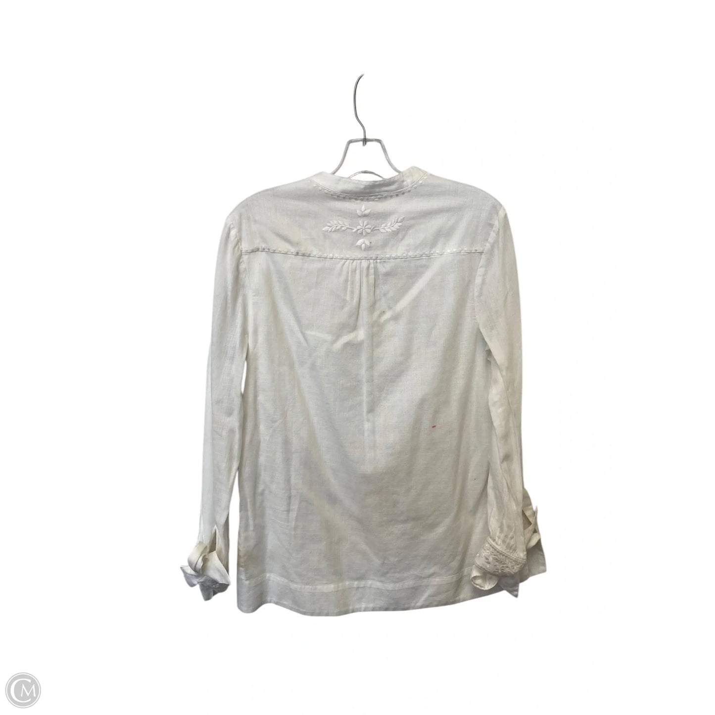 Top Long Sleeve By Trina Turk In White, Size: M