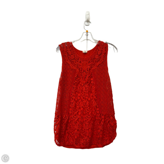 Top Sleeveless Basic By Tiny In Red, Size: L