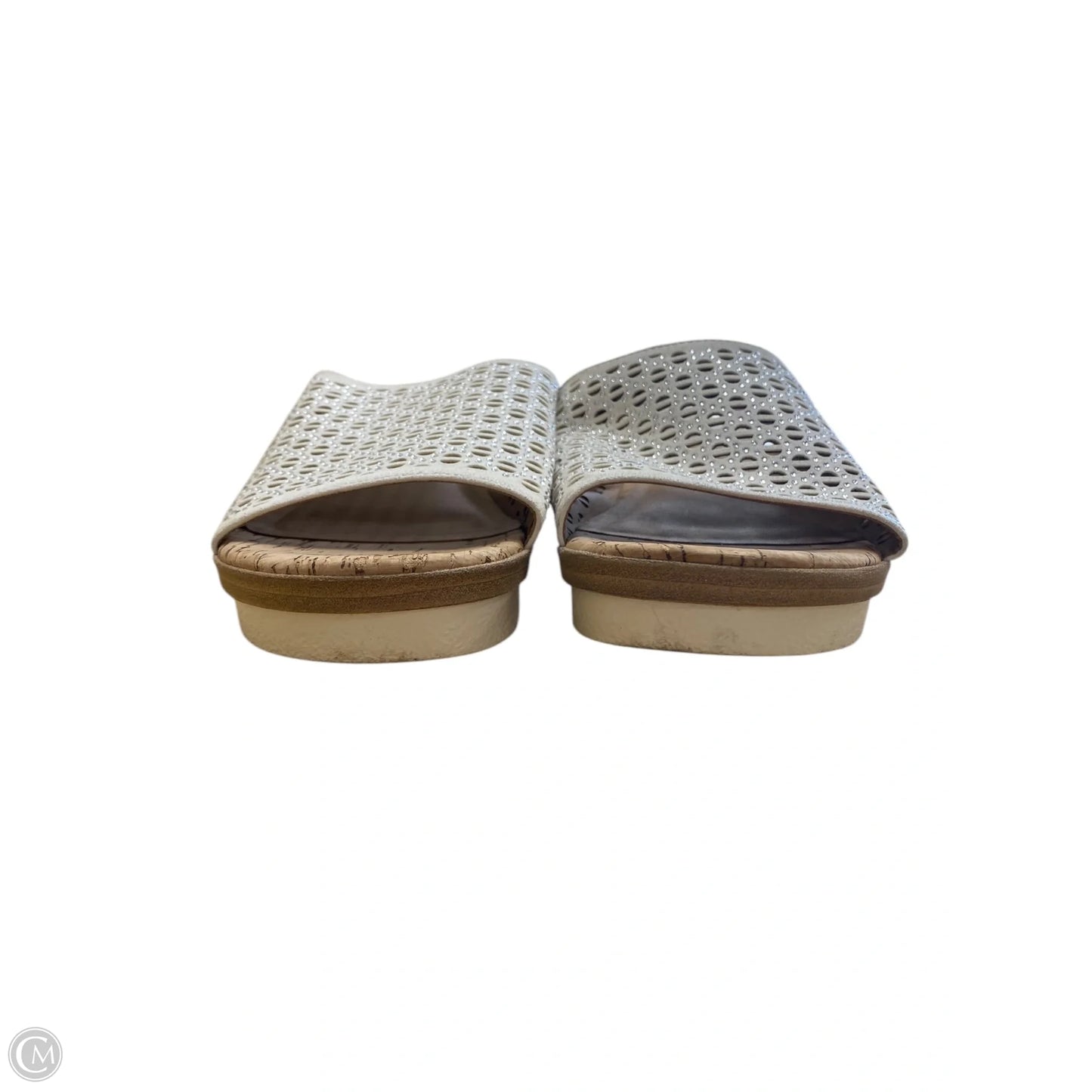 Sandals Heels Block By White Mountain In White, Size: 9.5