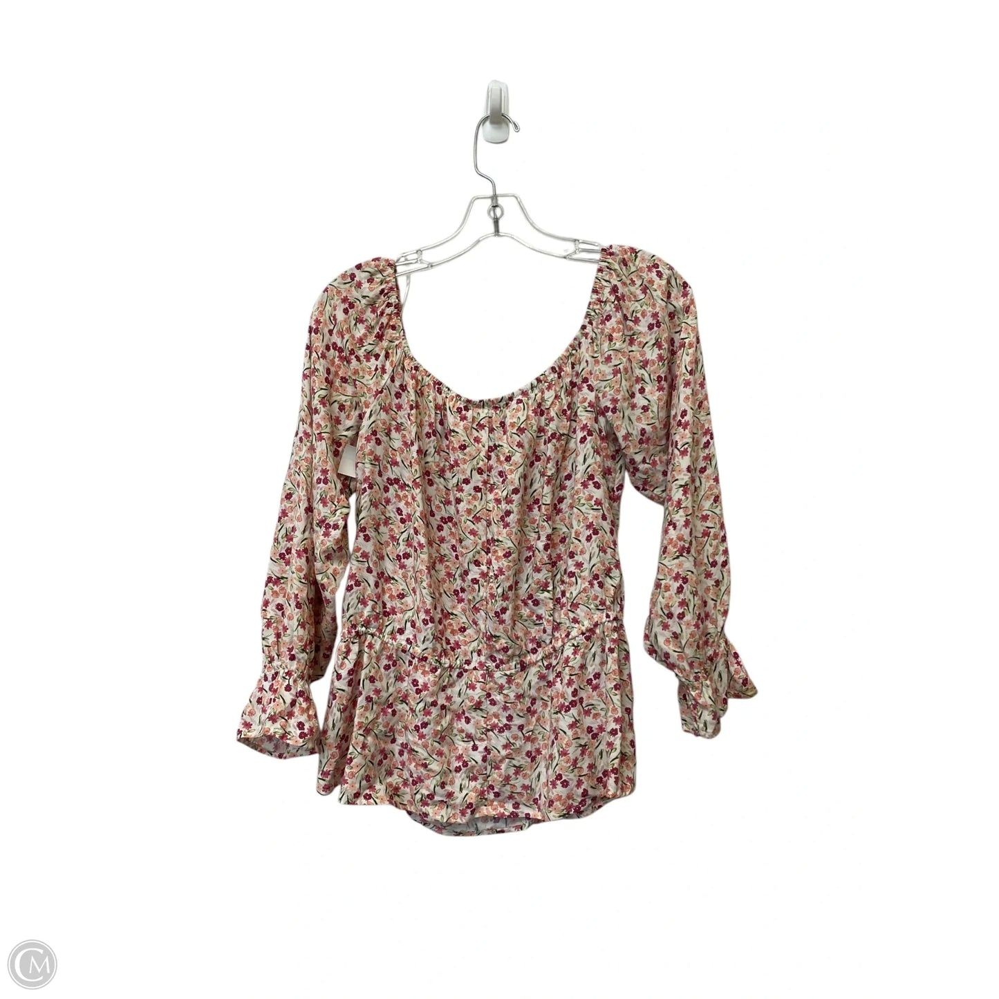 Top Long Sleeve By Blue Rain In Floral Print, Size: L