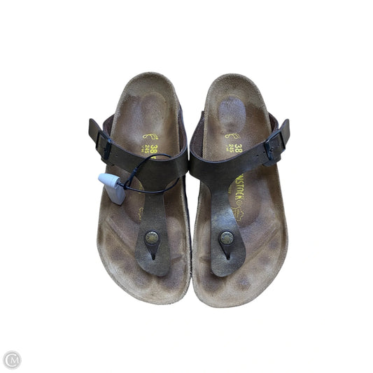 Sandals Flats By Birkenstock In Bronze, Size: 7