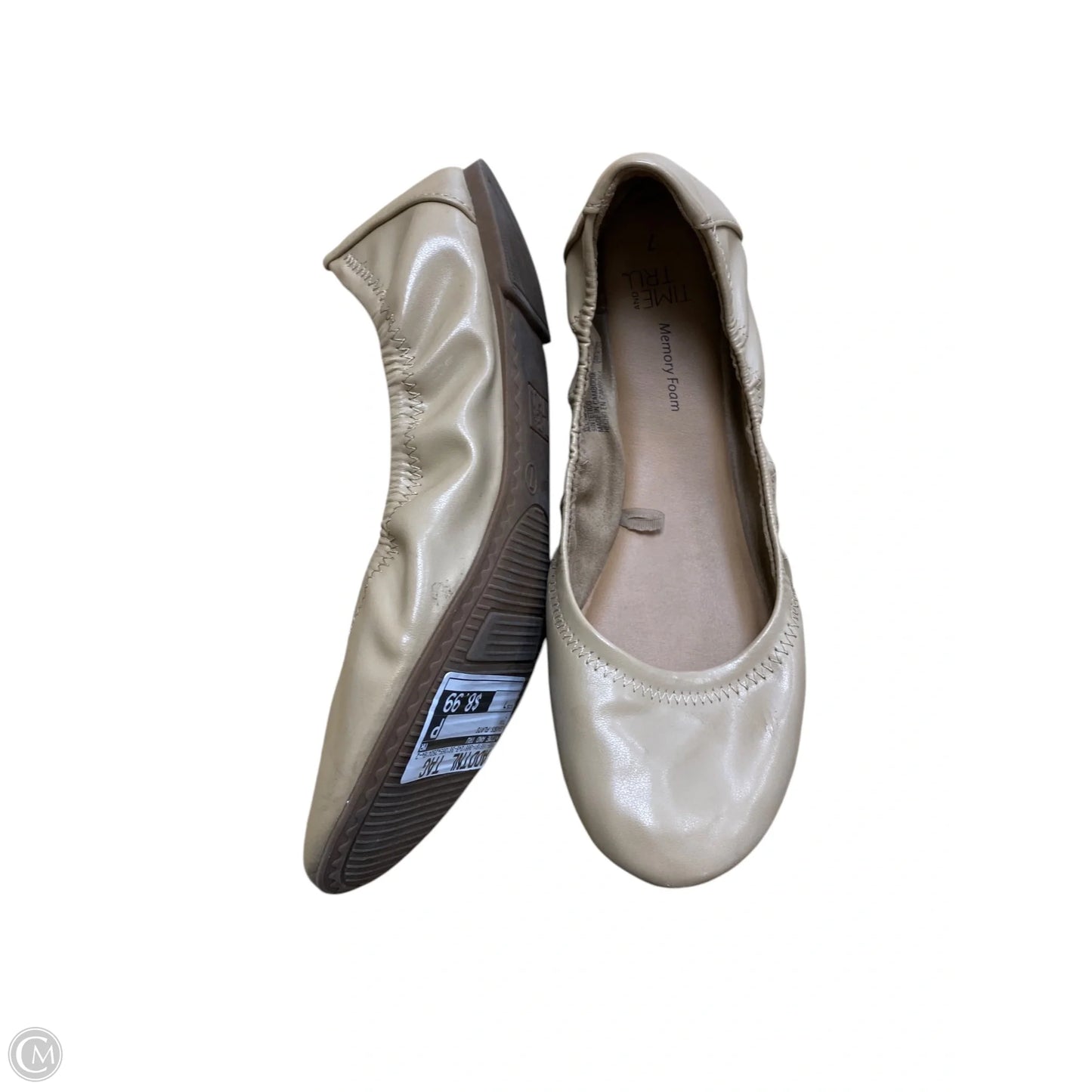 Shoes Flats By Time And Tru In Tan, Size: 7