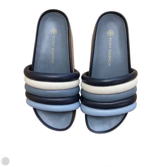 Sandals Designer By Tory Burch In Blue, Size: 7.5