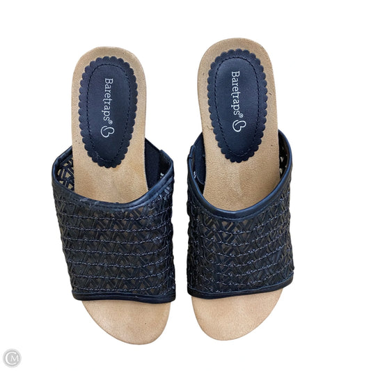 Sandals Heels Wedge By Bare Traps In Black, Size: 6