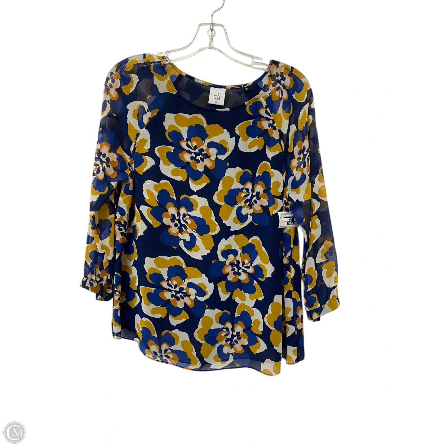 Top Long Sleeve By Cabi In Blue, Size: M