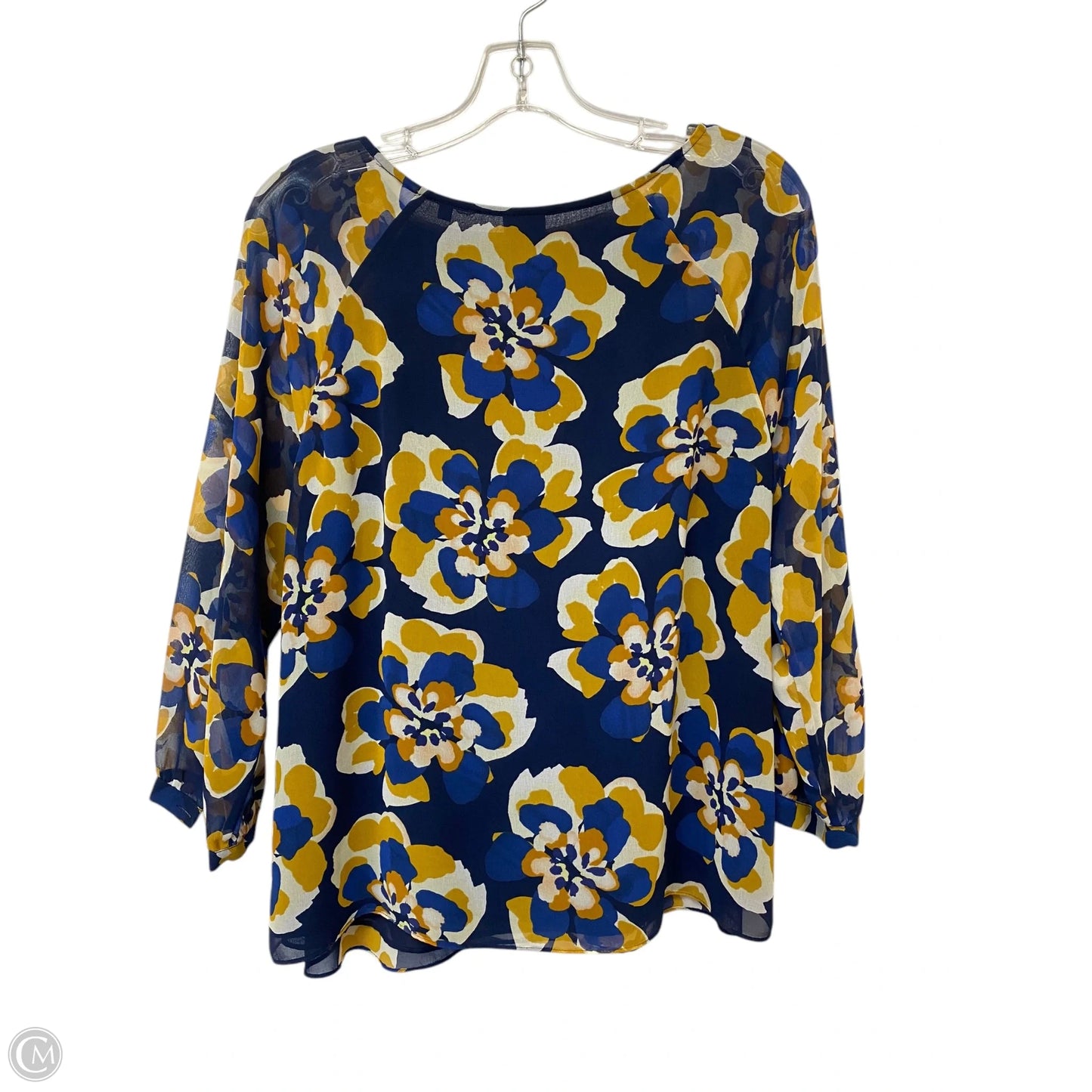 Top Long Sleeve By Cabi In Blue, Size: M
