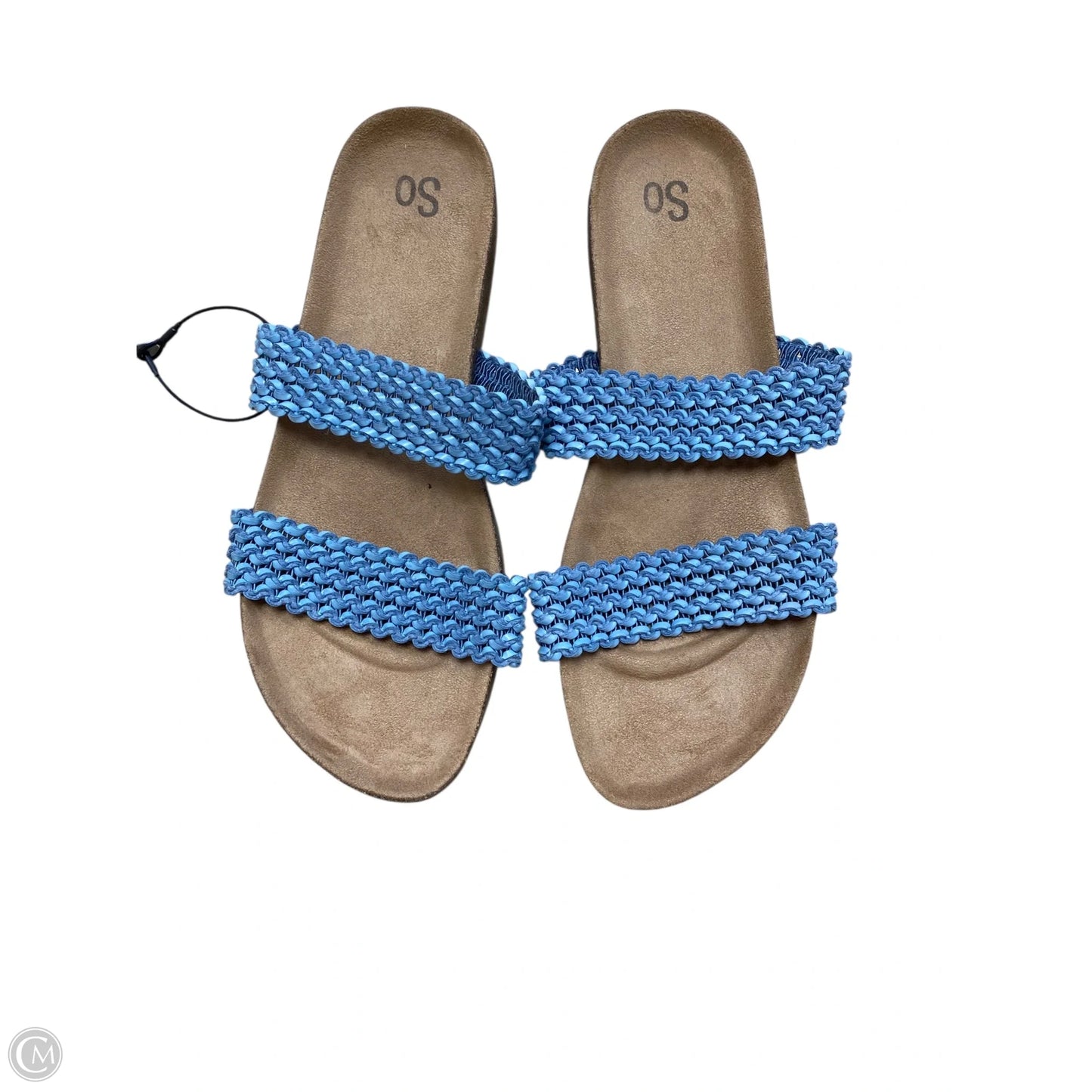Sandals Flats By So In Blue, Size: 9.5