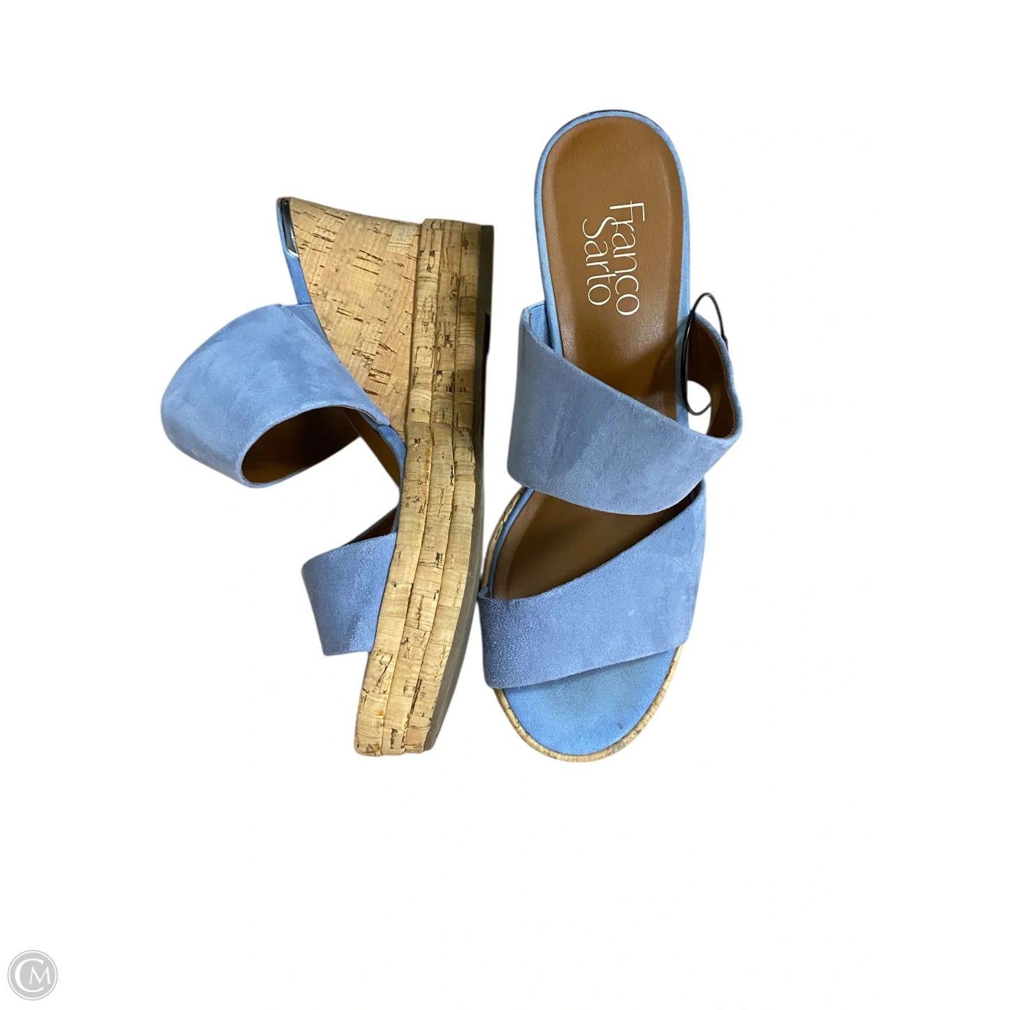 Sandals Heels Wedge By Franco Sarto In Blue, Size: 8