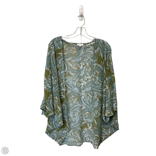 Shawl By Clothes Mentor In Blue & Green, Size: S