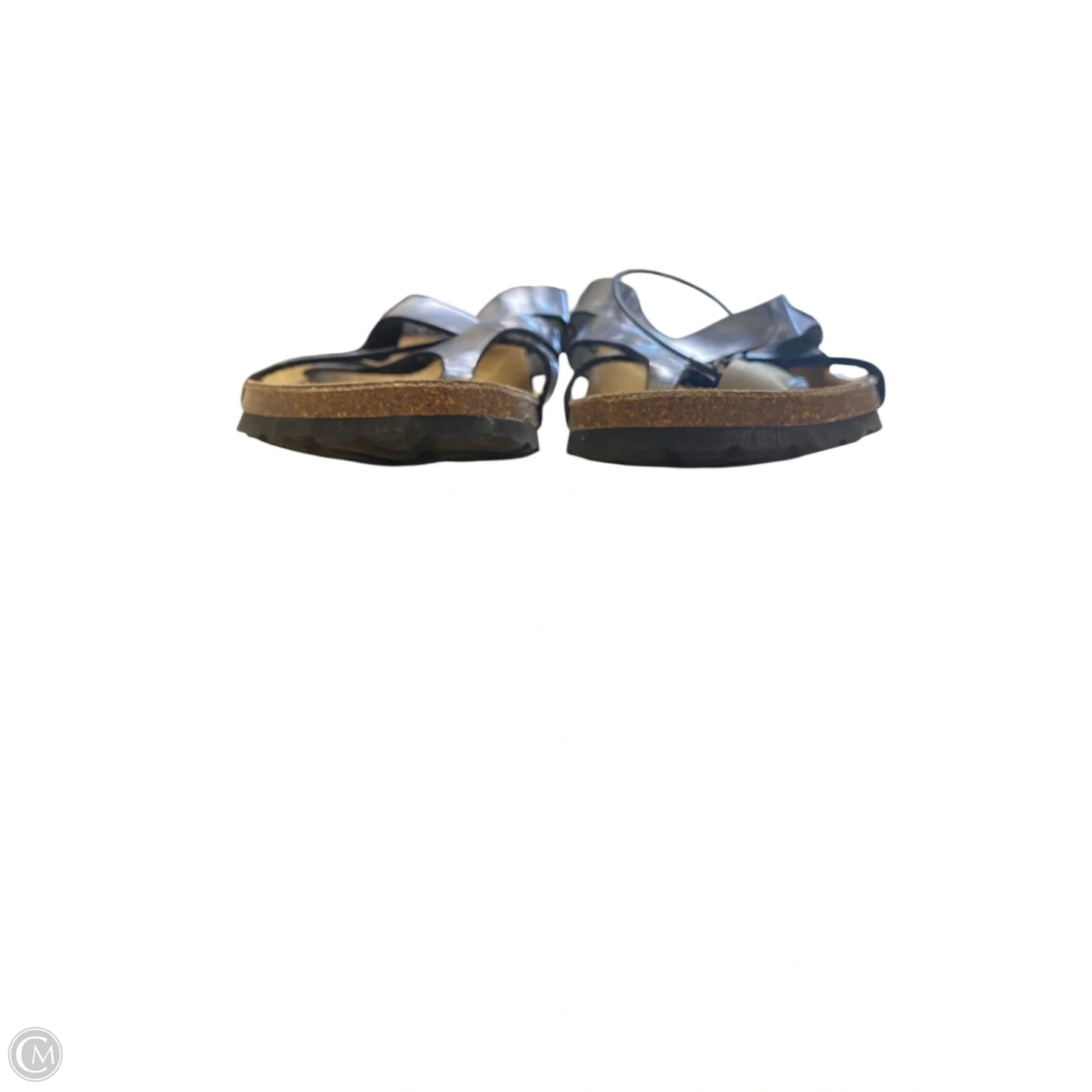 Sandals Flats By Clothes Mentor In Silver, Size: 8