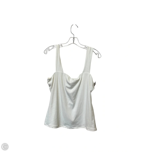 Top Sleeveless By Evereve In White, Size: L