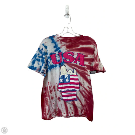 Tunic 3/4 Sleeve By Clothes Mentor In Tie Dye Print, Size: M