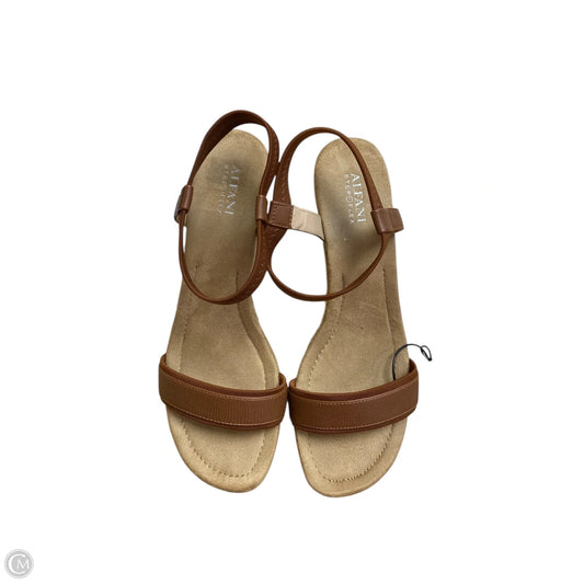 Shoes Heels Wedge By Alfani In Brown, Size: 6