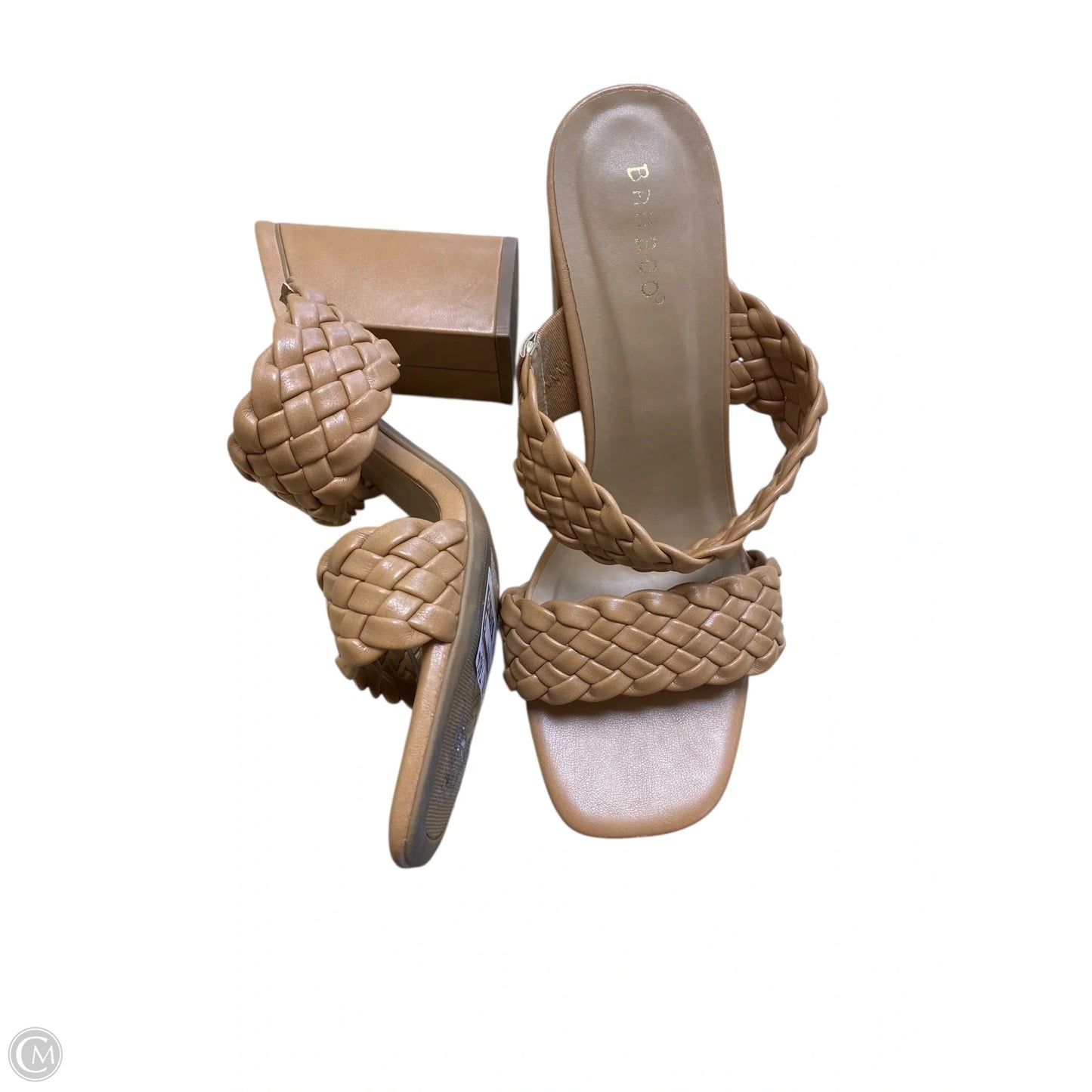 Sandals Heels Block By Bamboo In Tan, Size: 10