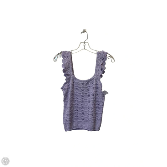 Top Sleeveless By Double Zero In Purple, Size: L