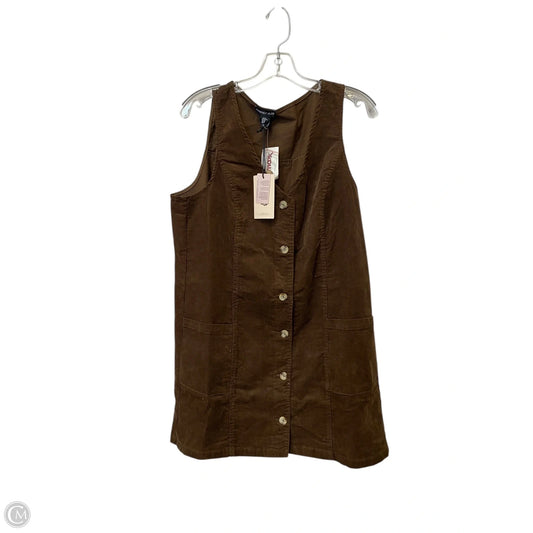 Dress Casual Midi By Clothes Mentor In Brown, Size: Xl