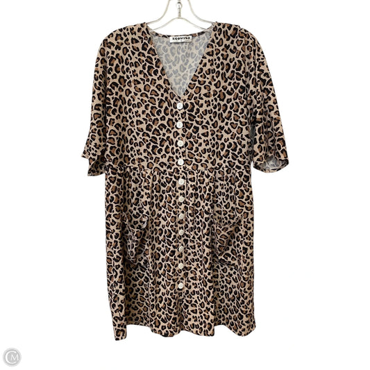 Dress Casual Midi By Cmf In Animal Print, Size: M