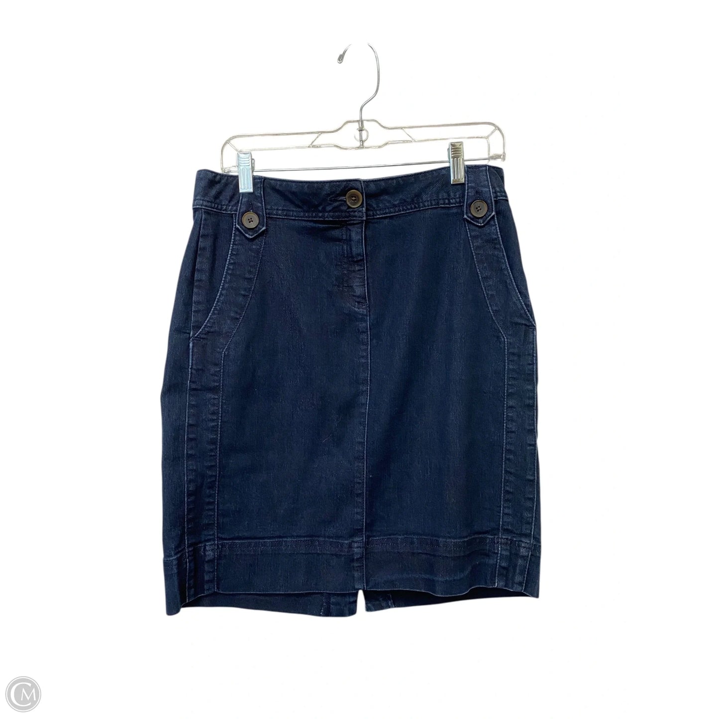 Skirt Midi By Dana Buchman In Blue Denim, Size: 6