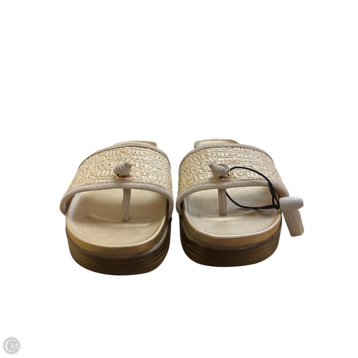 Sandals Heels Wedge By Donald Pliner In Gold, Size: 9