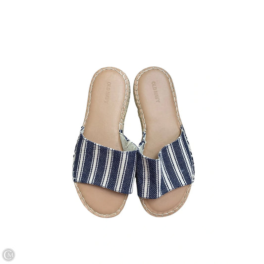 Sandals Flats By Old Navy In Striped Pattern, Size: 8