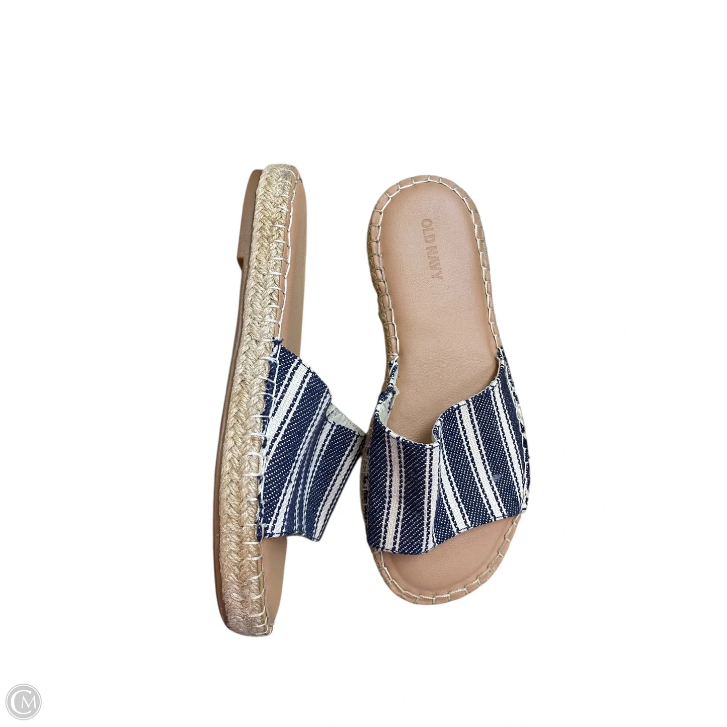 Sandals Flats By Old Navy In Striped Pattern, Size: 8