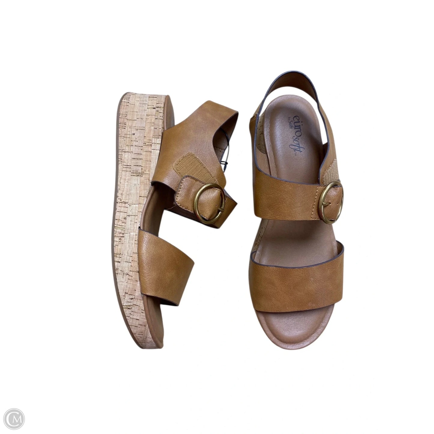 Sandals Heels Wedge By Sofft In Tortoise Shell Print, Size: 11