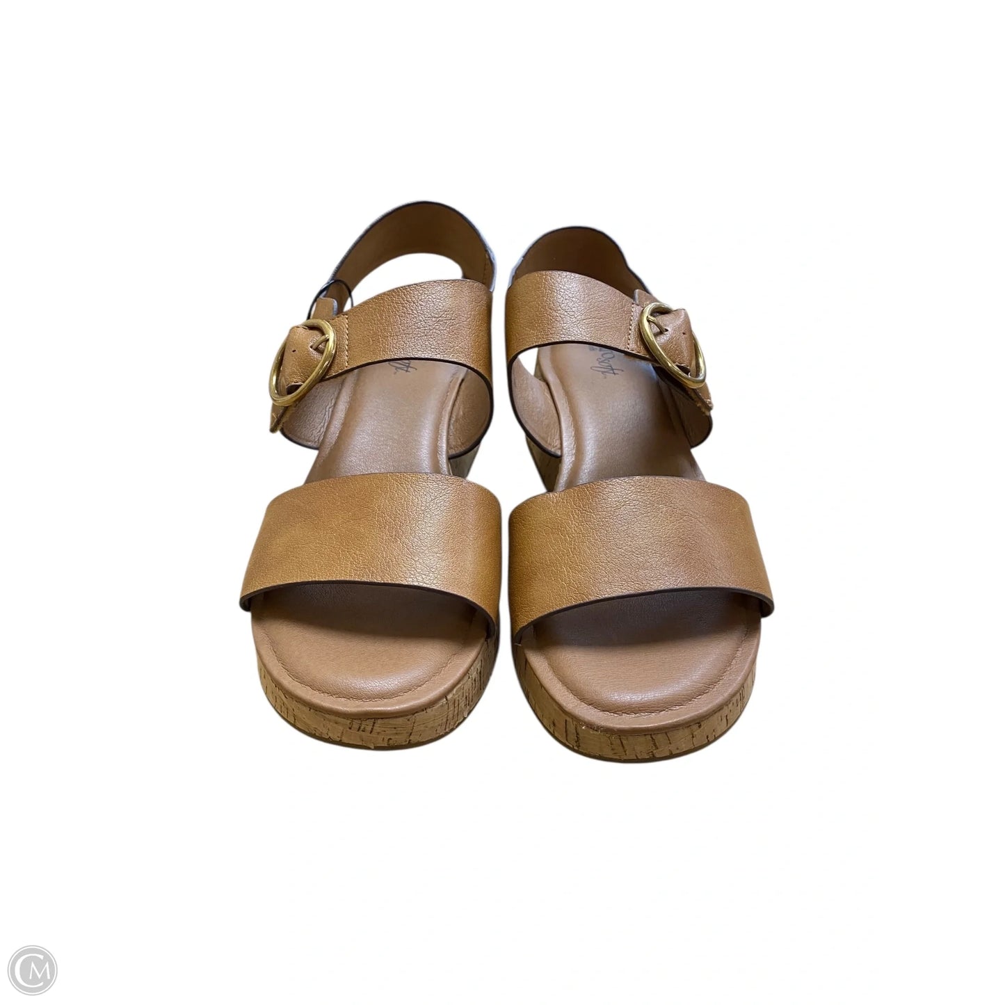 Sandals Heels Wedge By Sofft In Tortoise Shell Print, Size: 11