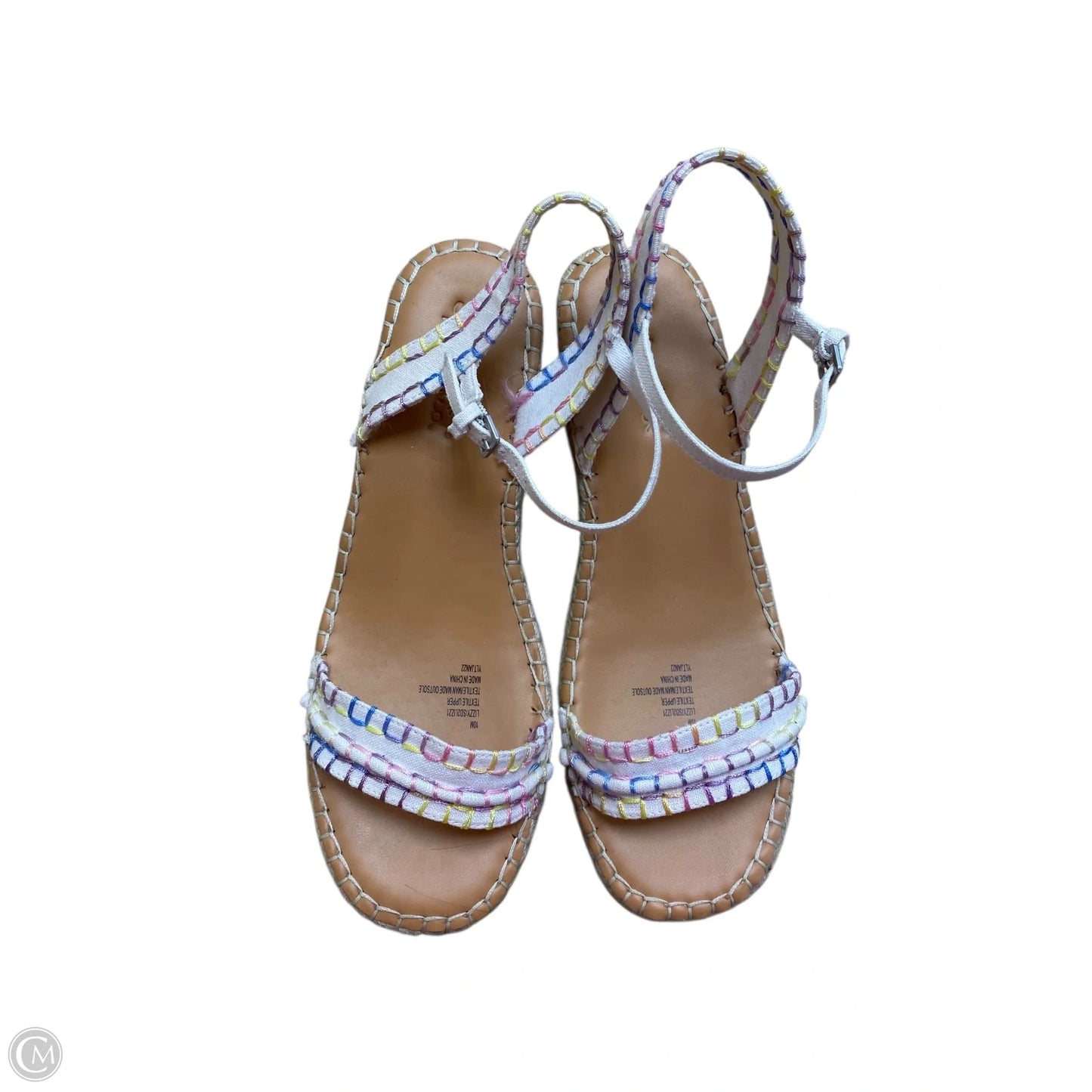 Sandals Heels Platform By Splendid In Multi-colored, Size: 10