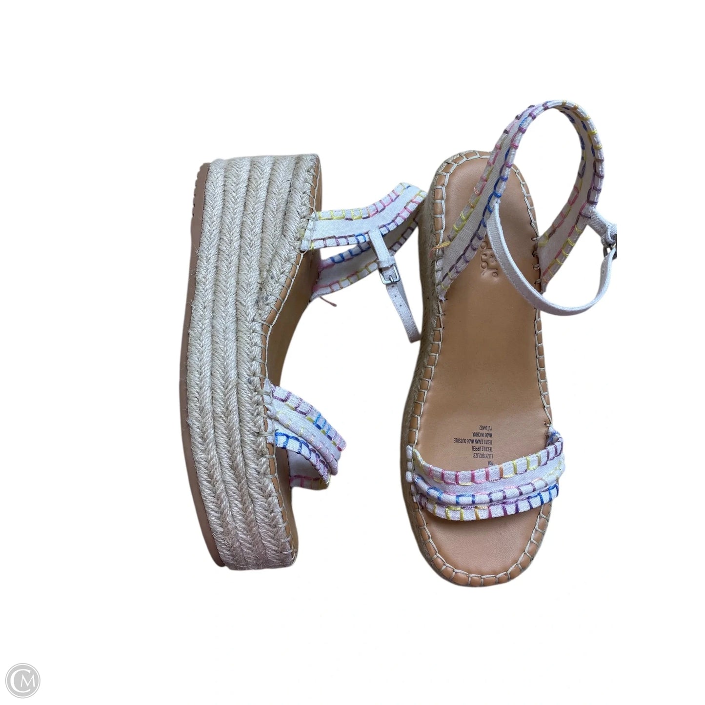 Sandals Heels Platform By Splendid In Multi-colored, Size: 10