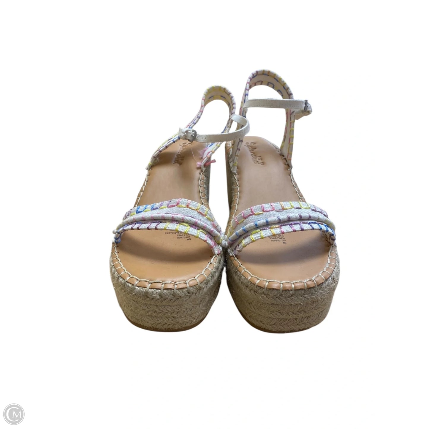 Sandals Heels Platform By Splendid In Multi-colored, Size: 10