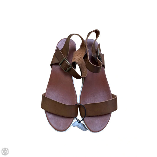 Sandals Heels Platform By Mia In Brown, Size: 8.5