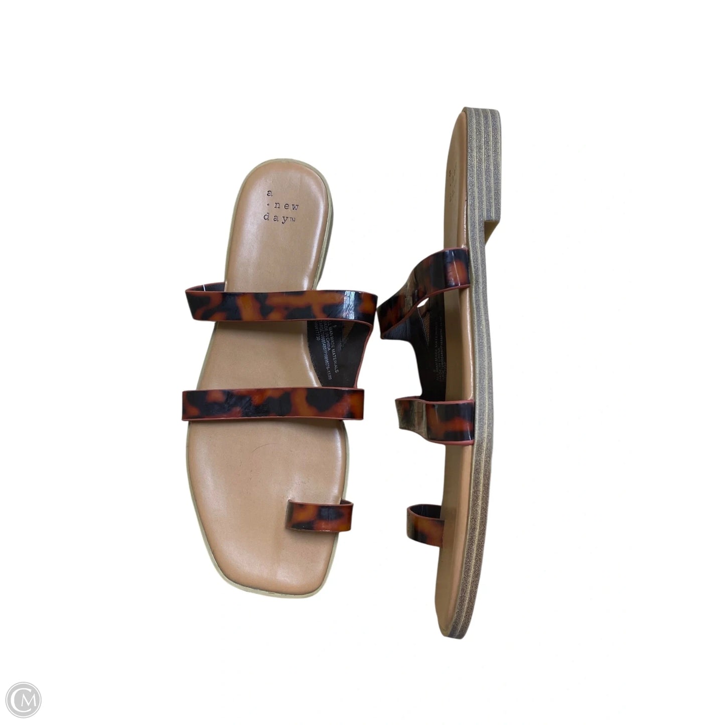 Sandals Flats By A New Day In Animal Print, Size: 9