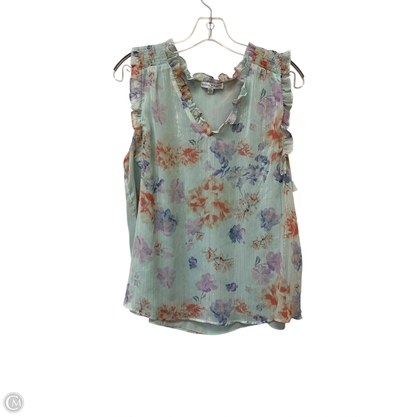Top Sleeveless By Clothes Mentor In Floral Print, Size: L