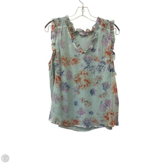 Top Sleeveless By Clothes Mentor In Floral Print, Size: L