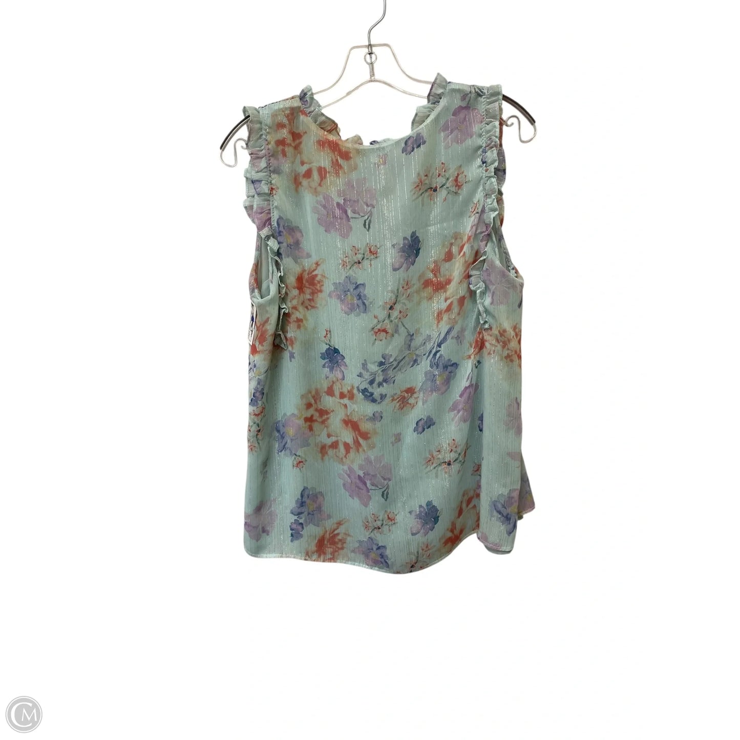 Top Sleeveless By Clothes Mentor In Floral Print, Size: L