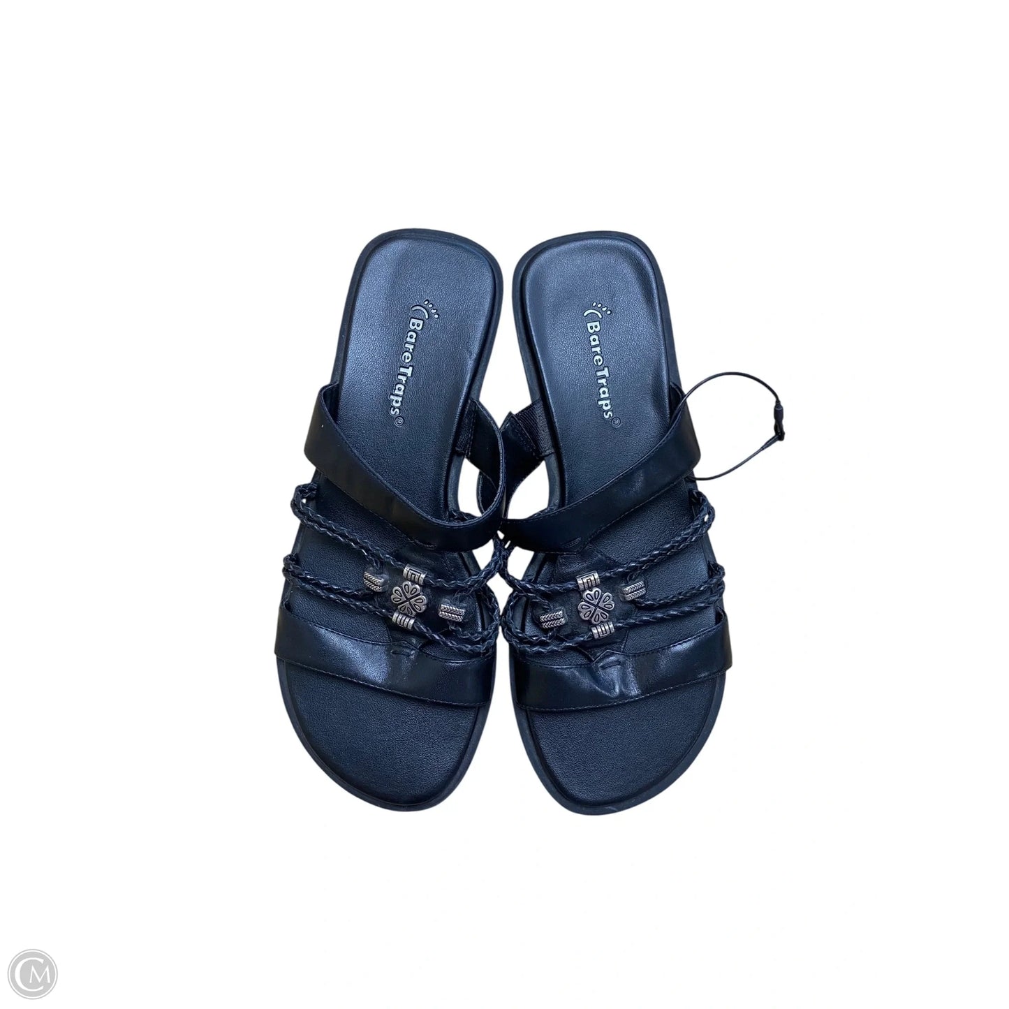 Sandals Flip Flops By Bare Traps In Black, Size: 6.5
