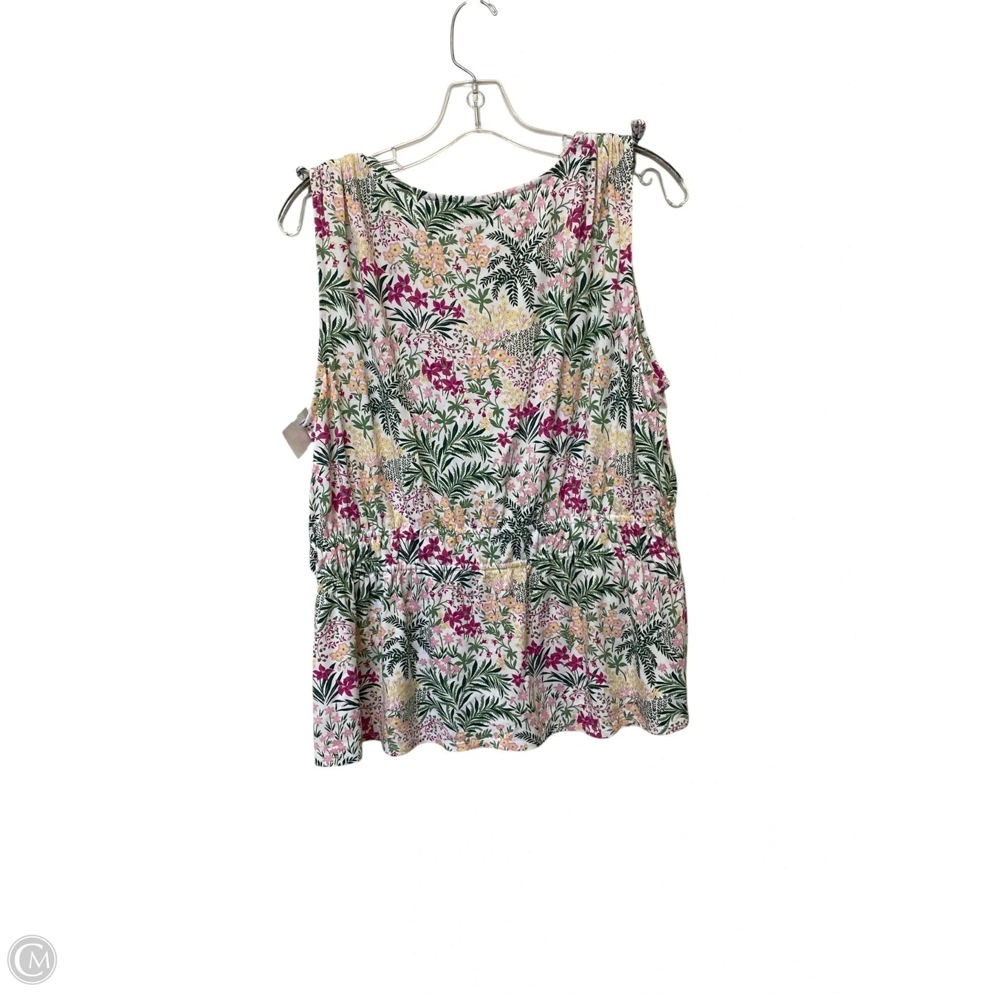 Top Sleeveless By Wonderly In Floral Print, Size: Xl