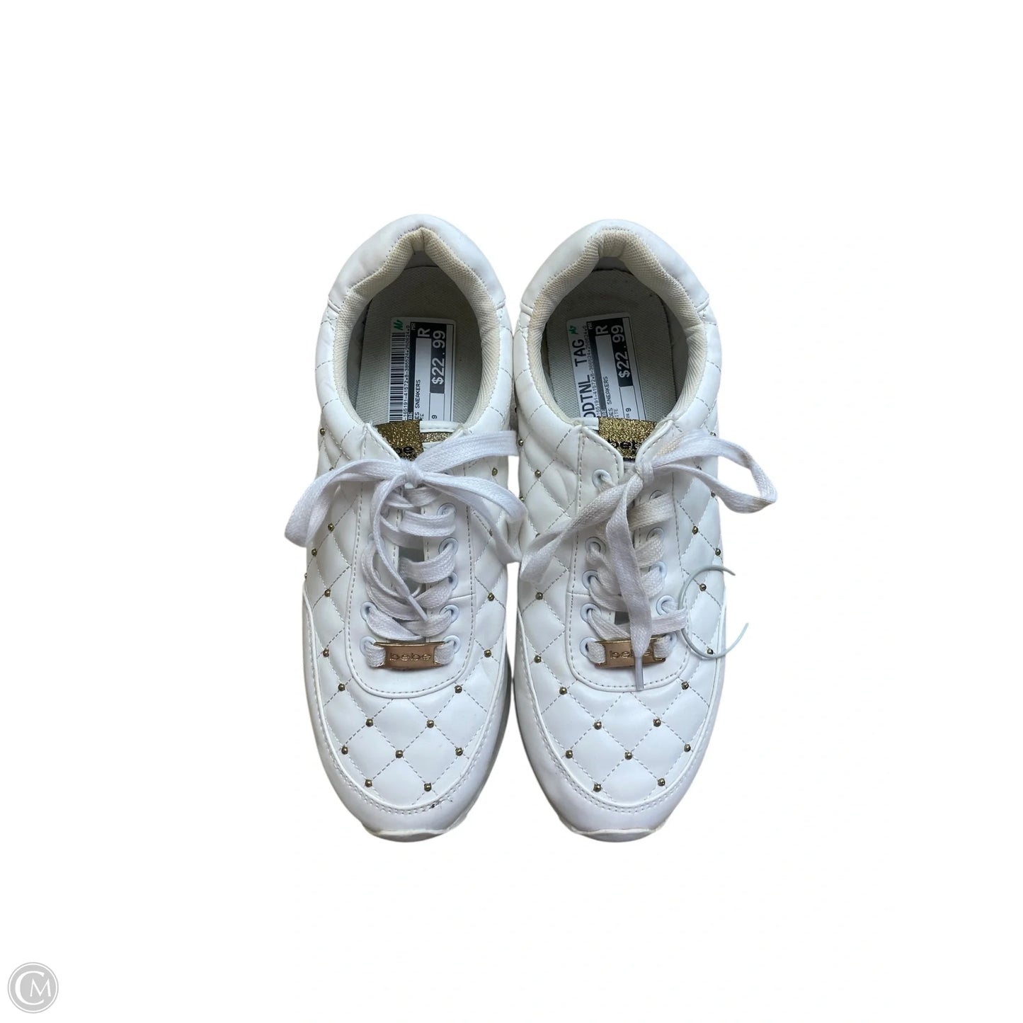 Shoes Sneakers By Bebe In White, Size: 9