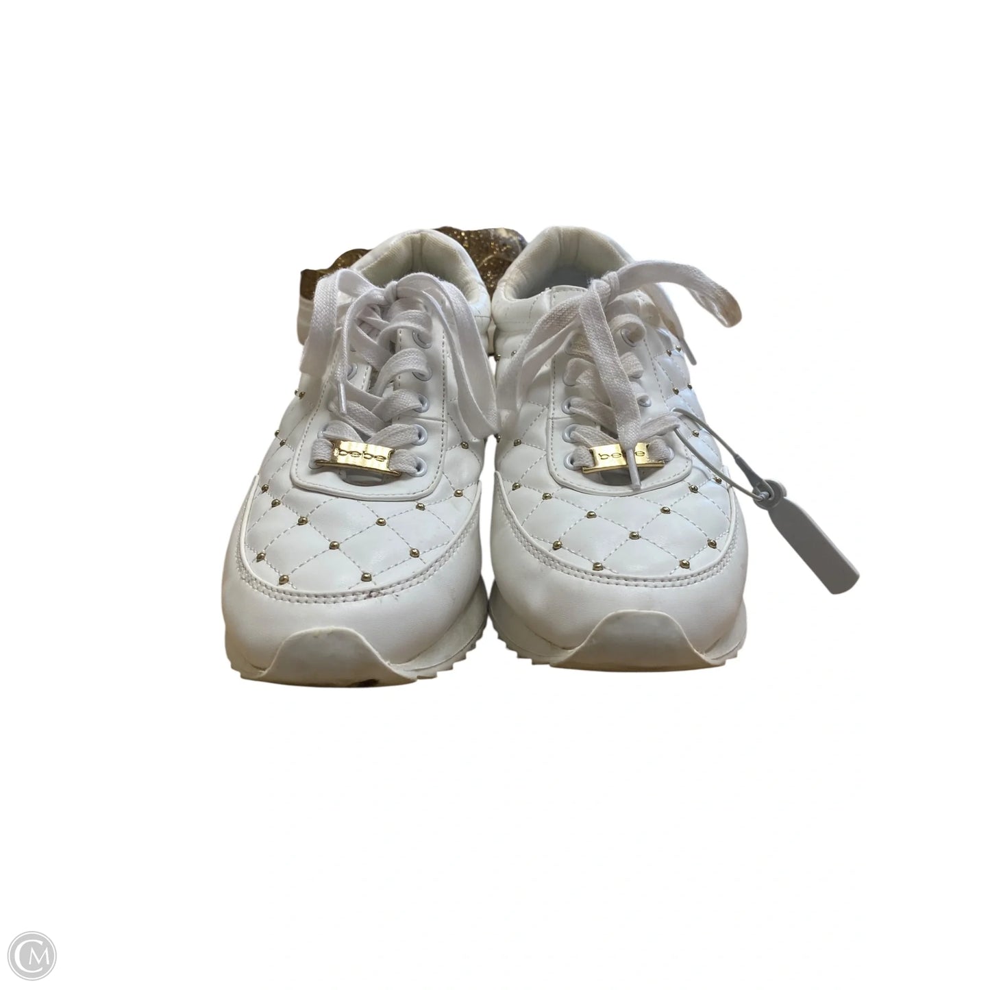 Shoes Sneakers By Bebe In White, Size: 9