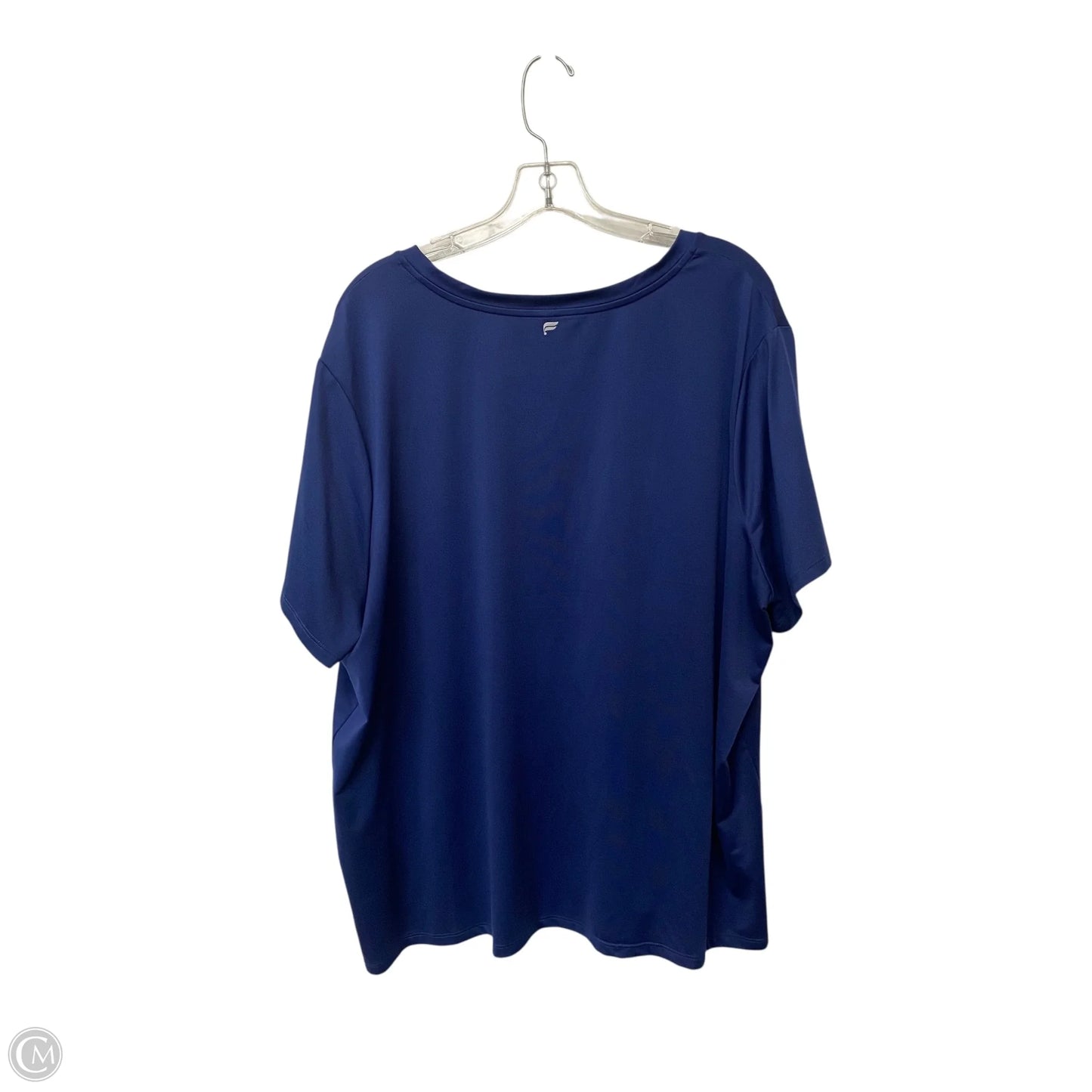 Athletic Top Short Sleeve By Fabletics In Blue, Size: Xxl