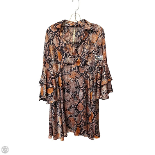 Dress Casual Short By Uncle Frank In Snakeskin Print, Size: S