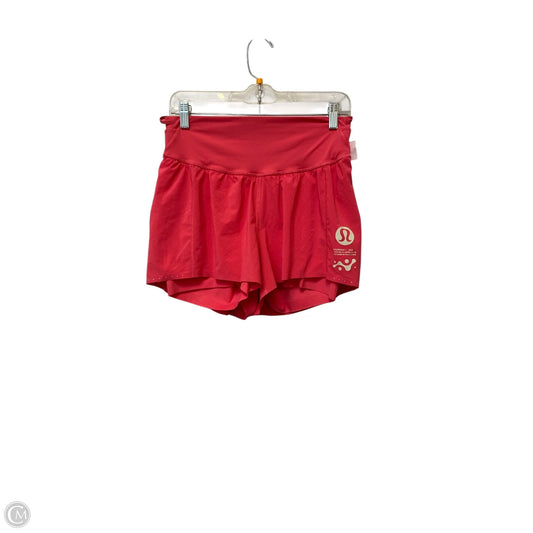 Athletic Shorts By Lululemon In Pink, Size: 10