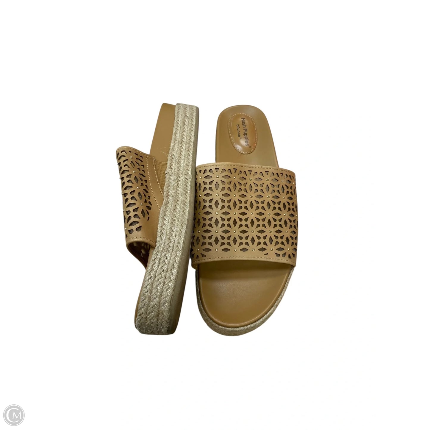 Sandals Flats By Hush Puppies In Tortoise Shell Print, Size: 8.5