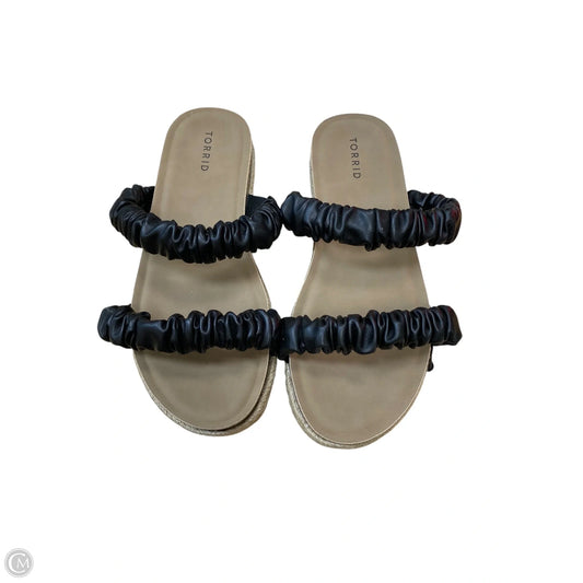 Sandals Heels Platform By Torrid In Black, Size: 10.5