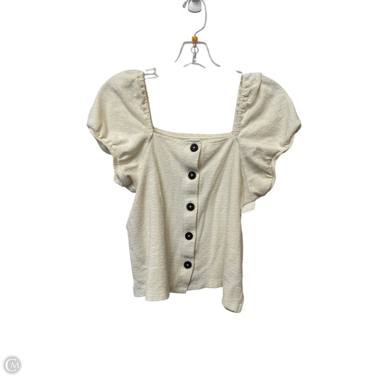 Top Short Sleeve By Madewell In Cream, Size: S