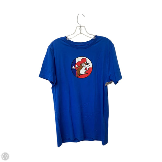Top Short Sleeve By Cme In Blue, Size: M