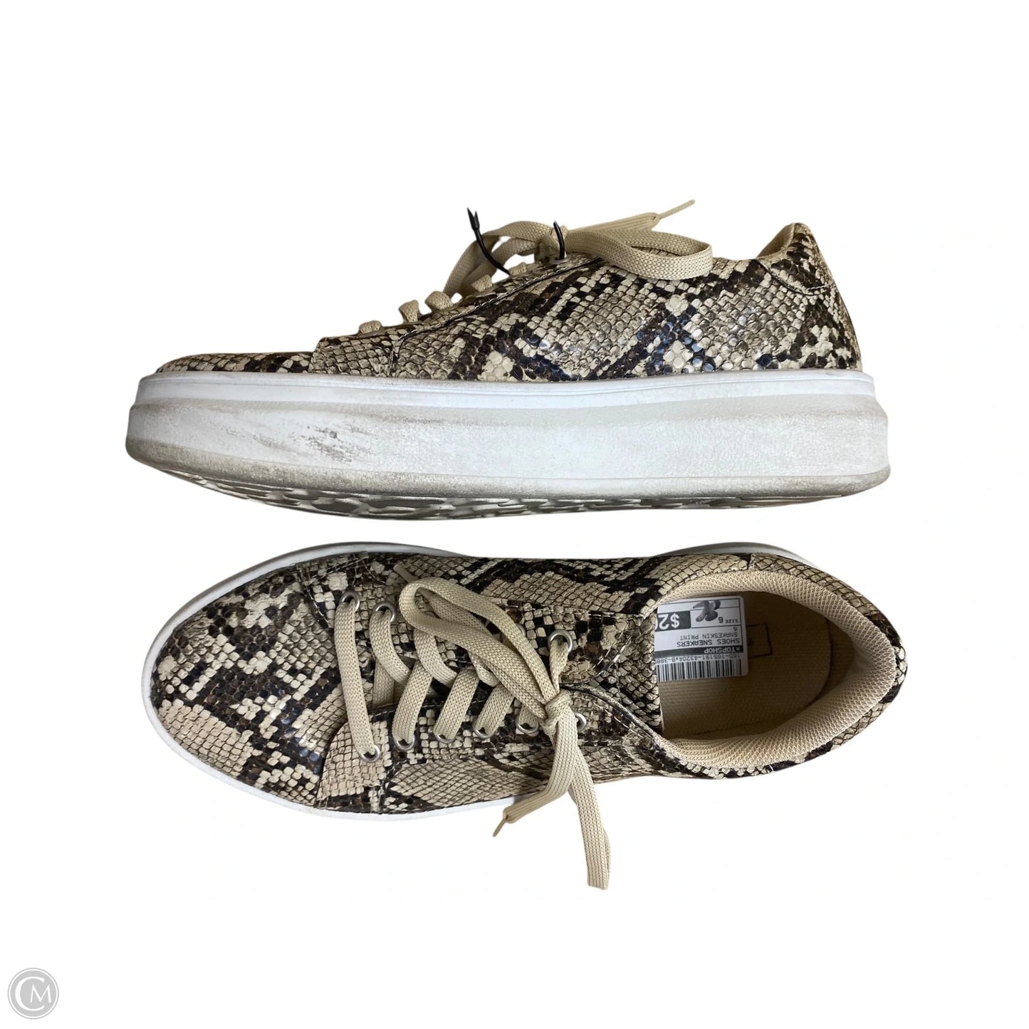 Shoes Sneakers By Topshop In Snakeskin Print, Size: 6